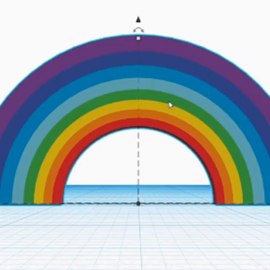 Learn how to create a 3D digital rainbow, using a free, online 3D modelling package