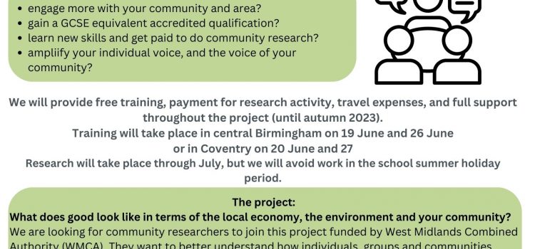 Community Research Call out